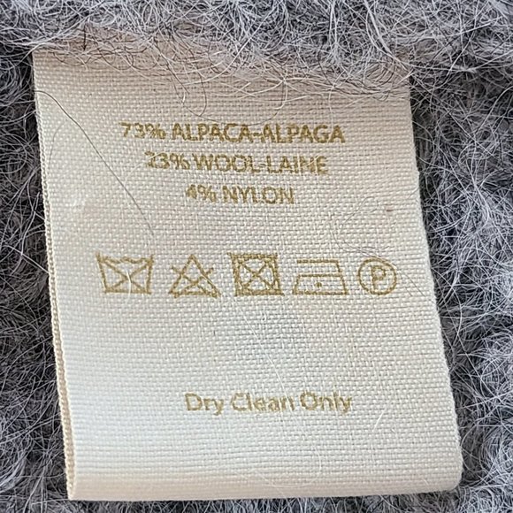 Free People Gray Loose Knit Alpaca & Wool Sweater XS - Picture 6 of 6